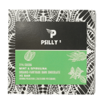 Psilly - Dark Chocolate Bar - Mint & Spirulina | Shrooms Canada